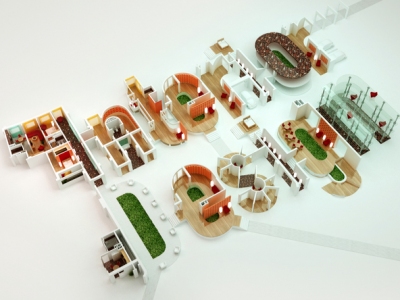Design and construction of showrooms, offices, restaurants,...
